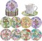 Diamond Painting Art Coaster Kit - 8 PCS Cross Christian Diamond Art Coaster Set With Bible Verse Religious Gem Art Coaster Non Slip Diamond Painting Kits Inspirational Gift for Adults Beginners Xmas